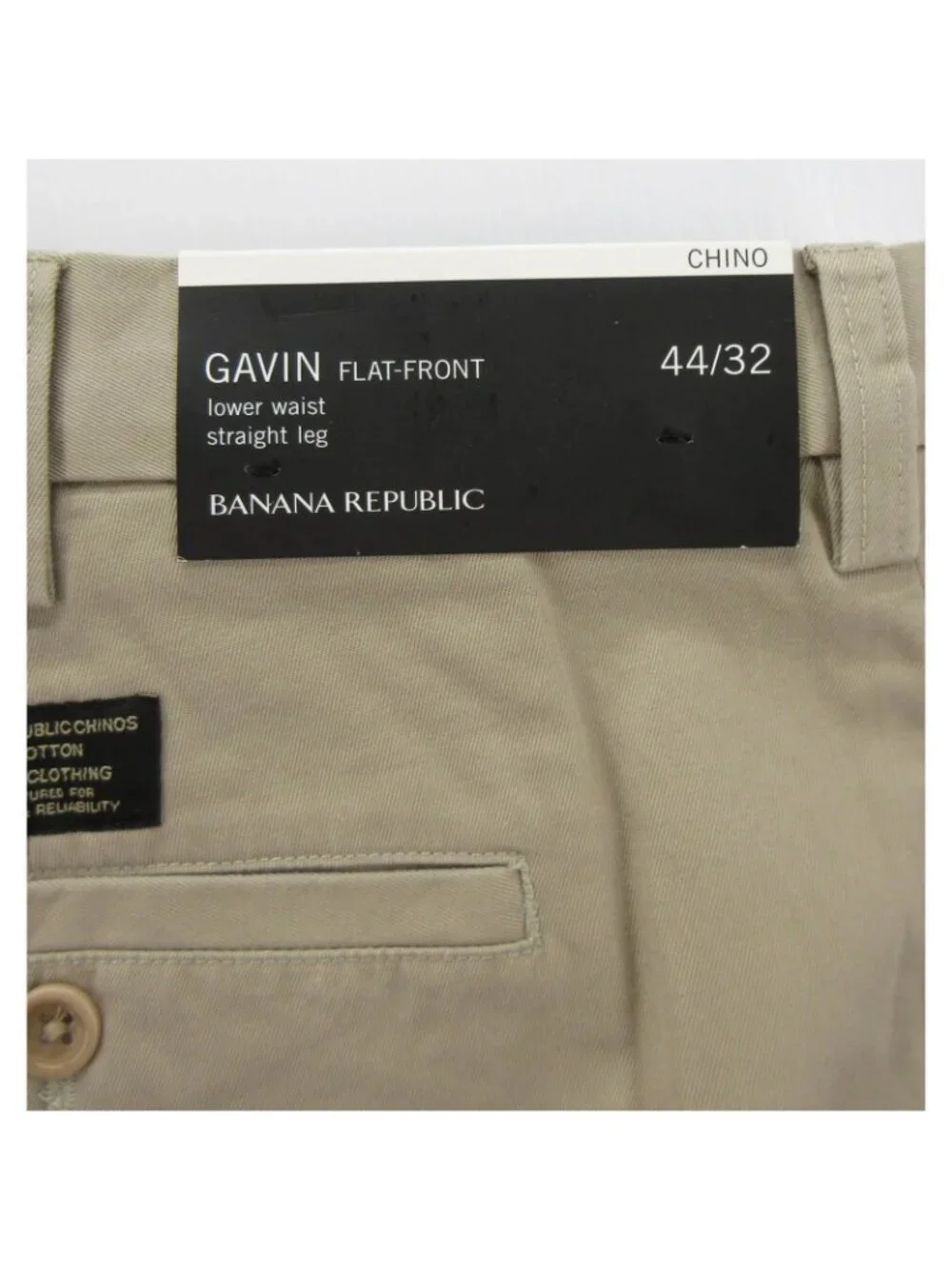 Banana Republic Pants 44X32 Khaki Gavin Chino Straight Loose Y2K NEW